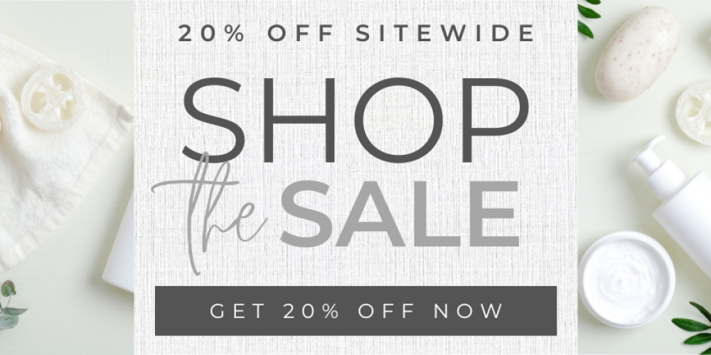 20% Off Sale Website Banner Ecommerce White Linen