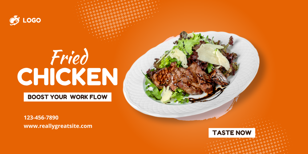 Fried Chickhen Boost Your Work Flow Simple Banner